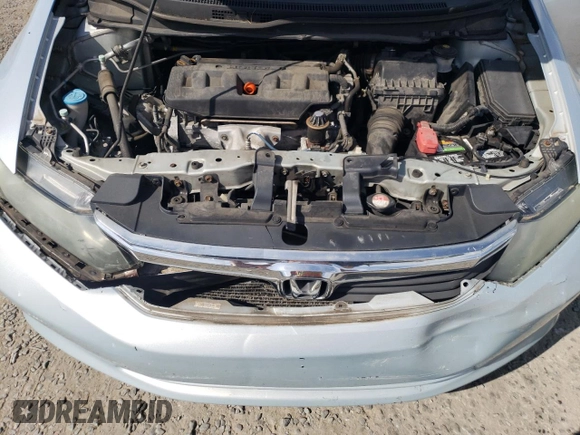 2012 Honda Civic LX with VIN 19XFB2F55CE330845, listed as a Copart auction lot 53331834 with 70,857 mi miles and Salvage Title. Bid and sale history available at DreamBid. Image 11.
