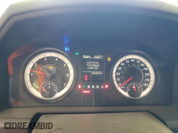 2018 Ram 1500 Express with VIN 1C6RR7FG5JS345662, listed as a Copart auction lot 60254455 with 84,384 mi miles and Salvage title. Bid and sale history available at DreamBid. Image 9.