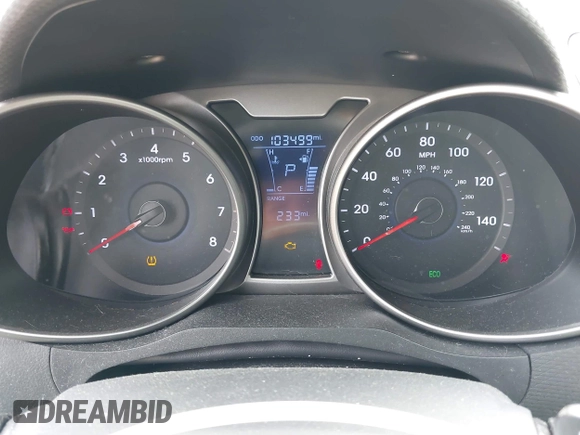 2014 Hyundai Veloster with VIN KMHTC6AD2EU184927, listed as a IAAI auction lot 42133499 with 103,499 mi miles. Bid and sale history available at carsss.com. Image 7.