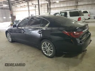 2019 Infiniti Q50 Luxe z VIN JN1EV7AR2KM555382, wystawiony jako Copart lot #49493895 z przebiegiem 82 409 mil mil oraz Szkoda całkowita • Salvage title. Historia ofert i sprzedaży dostępna na DreamBid. Obrazek 2.
