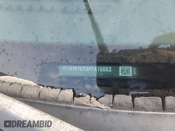 2015 Ford F-150 XL with VIN 1FTEW1CF5FFA16663, listed as a Copart auction lot 62508965 with 171,096 mi miles and Salvage title. Bid and sale history available at DreamBid. Image 13.