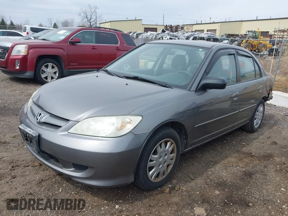 2005 Honda Civic LX with VIN 1HGES16505L027442, listed as a IAAI auction lot 41995564 with 165,828 mi miles and . Bid and sale history available at DreamBid. Image 2.