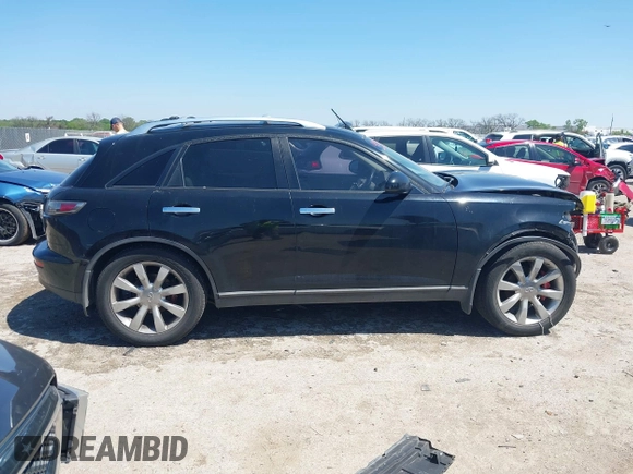 2005 Infiniti FX with VIN JNRAS08U65X109633, listed as a IAAI auction lot 41957837 with 153,370 mi miles. Bid and sale history available at carsss.com. Image 13.