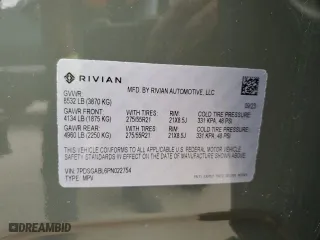 2023 Rivian R1S Launch Edition with VIN 7PDSGABL6PN022754, listed as a Copart auction lot 76849534 with 1,576 mi miles and Salvage Title. Bid and sale history available at carsss.com. Image 13.