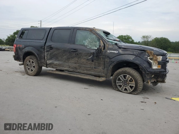 2016 Ford F-150 XLT with VIN 1FTEW1EFXGKF02911, listed as a Copart auction lot 57268625 with 114,794 mi miles and Salvage title. Bid and sale history available at DreamBid. Image 4.