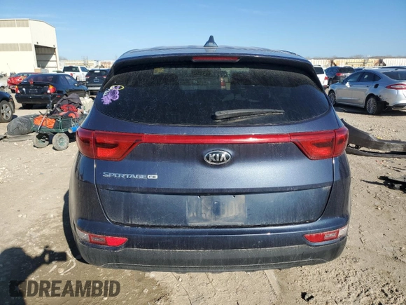 2018 Kia Sportage LX with VIN KNDPM3AC1J7478966, listed as a Copart auction lot 49420255 with 121,558 mi miles and Salvage Title. Bid and sale history available at carsss.com. Image 6.