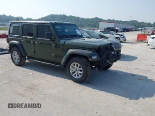 2023 Jeep Wrangler Willys with VIN 1C4HJXDG7PW646627, listed as a IAAI auction lot 42469601 with 50,178 mi miles and . Bid and sale history available at DreamBid. Image 1.