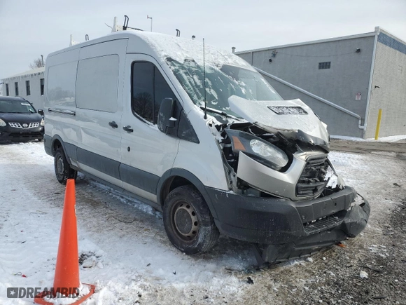 2015 Ford Transit Cargo Van with VIN 1FTNR2CM3FKA01839, listed as a Copart auction lot 41739665 with 0 mi miles and Salvage Title. Bid and sale history available at carsss.com. Image 4.