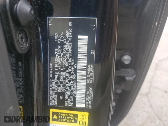 2011 Lexus RX 350 z VIN JTJBK1BA7B2015596, wystawiony jako Copart lot #61337755 z przebiegiem 80 907 mil mil oraz Szkoda całkowita • Salvage title. Historia ofert i sprzedaży dostępna na DreamBid. Obrazek 12.