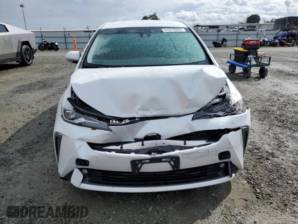 2022 Toyota Prius L Eco with VIN JTDKAMFU0N3181243, listed as a Copart auction lot 51579355 with 26,823 mi miles and Salvage Title. Bid and sale history available at DreamBid. Image 5.
