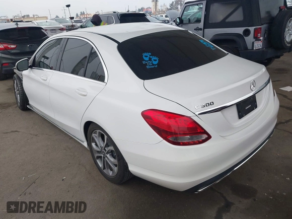 2017 Mercedes-Benz C 300 with VIN 55SWF4JB7HU227987, listed as a IAAI auction lot 42152594 with 53,183 mi miles and . Bid and sale history available at DreamBid. Image 3.