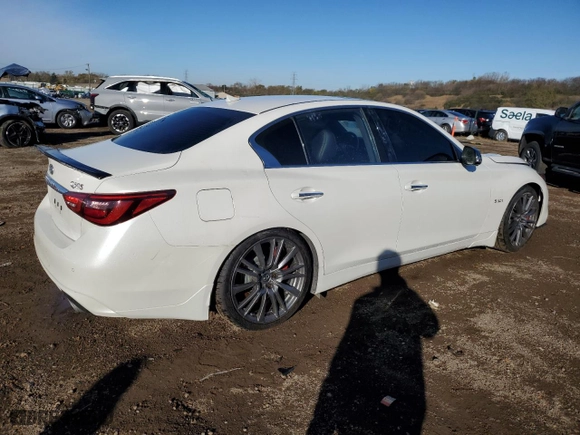 2018 Infiniti Q50 RED SPORT 400 with VIN JN1FV7AP4JM640029, listed as a Copart auction lot 79103514 with NaN miles and Salvage Title. Bid and sale history available at carsss.com. Image 3.