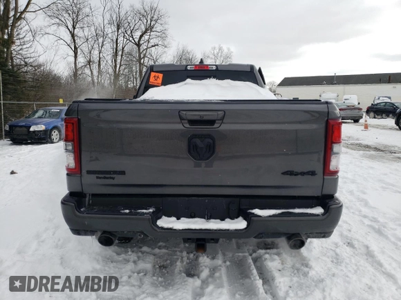 2021 Ram 1500 Big Horn with VIN 1C6SRFBT0MN827313, listed as a Copart auction lot 46111655 with 39,451 mi miles and Salvage Title. Bid and sale history available at carsss.com. Image 6.