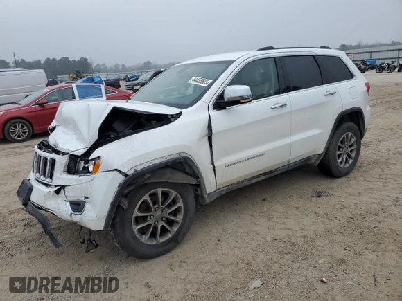 2015 Jeep Grand Cherokee Limited with VIN 1C4RJFBG4FC641824, listed as a Copart auction lot 44455605 with 87,576 mi miles and Salvage Title. Bid and sale history available at carsss.com. Image 1.