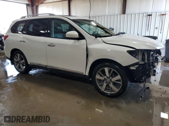 2014 Nissan Pathfinder Platinum with VIN 5N1AR2MM6EC650441, listed as a Copart auction lot 48720005 with 58,709 mi miles and Salvage Title. Bid and sale history available at carsss.com. Image 4.
