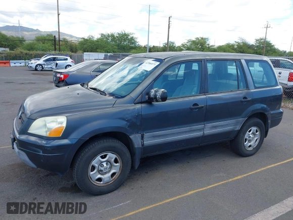 2004 Honda Pilot LX with VIN 2HKYF18114H591405, listed as a IAAI auction lot 42386073 with 71,295 mi miles and . Bid and sale history available at DreamBid. Image 6.