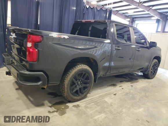 2022 Chevrolet Silverado 1500 Custom with VIN 1GCPDBEK9NZ547070, listed as a Copart auction lot 46234685 with 100,528 mi miles and Clean Title. Bid and sale history available at carsss.com. Image 3.