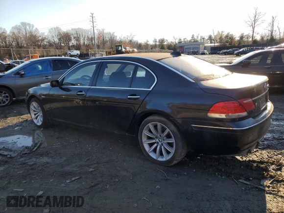 2008 BMW 7 Series 750Li with VIN WBAHN83598DT85862, listed as a Copart auction lot 41451835 with 114,367 mi miles and Non repairable. Bid and sale history available at DreamBid. Image 2.