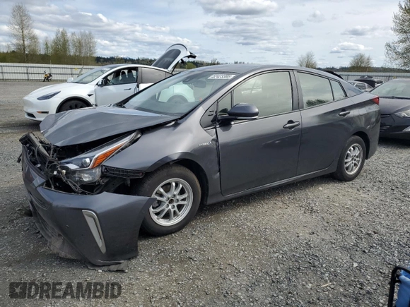 2020 Toyota Prius LE with VIN JTDL9RFU3L3013121, listed as a Copart auction lot 52423385 with 75,229 mi miles and Salvage title. Bid and sale history available at DreamBid. Image 1.