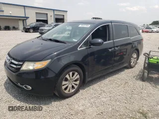 2014 Honda Odyssey EX-L with VIN 5FNRL5H6XEB072305, listed as a Copart auction lot 58487545 with 152,933 mi miles and Salvage title. Bid and sale history available at DreamBid. Image 1.