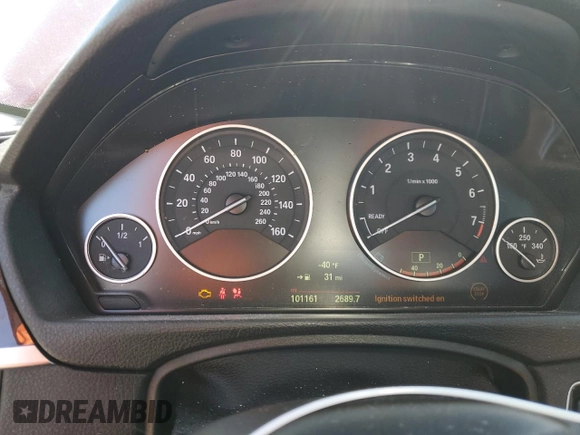 2015 BMW 4 Series 428i with VIN WBA3N3C55FK233566, listed as a Copart auction lot 45591055 with 101,161 mi miles and Salvage Title. Bid and sale history available at DreamBid. Image 9.