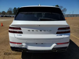 2021 Genesis GV80 with VIN KMUHCESCXMU051032, listed as a Copart auction lot 48432615 with 130,864 mi miles and Salvage Title. Bid and sale history available at DreamBid. Image 6.