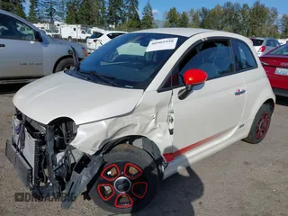 2015 FIAT 500e with VIN 3C3CFFGE3FT570199, listed as a IAAI auction lot 41631856 with 51,692 mi miles. Bid and sale history available at carsss.com. Image 2.