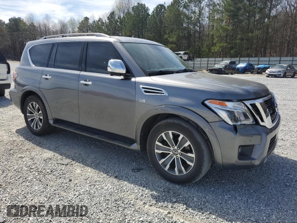 2019 Nissan Armada SL with VIN JN8AY2ND4K9088283, listed as a Copart auction lot 49846555 with 142,552 mi miles and Salvage Title. Bid and sale history available at carsss.com. Image 4.