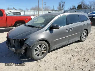 2015 Honda Odyssey Touring Elite with VIN 5FNRL5H92FB097968, listed as a Copart auction lot 46144215 with Not Provided miles and Salvage Title. Bid and sale history available at DreamBid. Image 1.