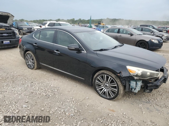 2014 Kia Cadenza Premium with VIN KNALN4D73E5126227, listed as a Copart auction lot 68291274 with 137,437 mi miles and Salvage Title. Bid and sale history available at carsss.com. Image 4.
