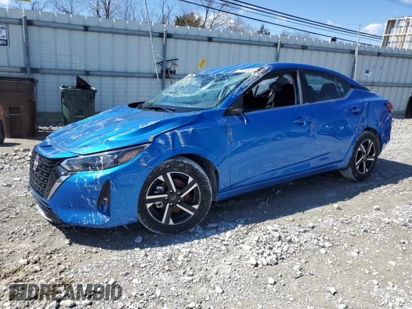 2024 Nissan Sentra SV with VIN 3N1AB8CV0RY375199, listed as a Copart auction lot 50253055 with 11,557 mi miles and Salvage Title. Bid and sale history available at DreamBid. Image 1.