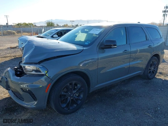 2021 Dodge Durango GT Plus with VIN 1C4RDHDG7MC762215, listed as a IAAI auction lot 41296637 with 70,976 mi miles. Bid and sale history available at carsss.com. Image 2.