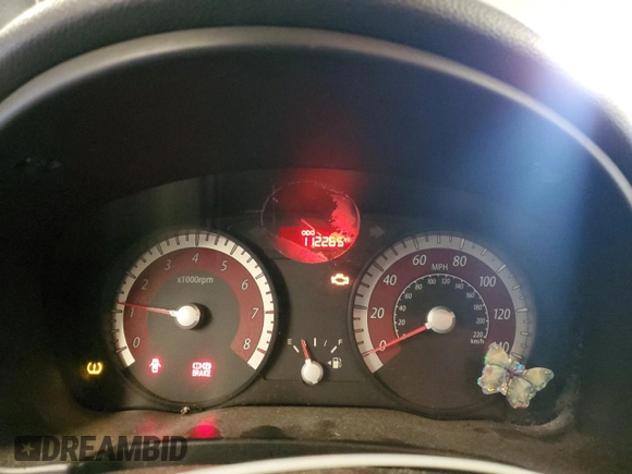 2010 Kia Rio LX with VIN KNADH4A34A6643716, listed as a Copart auction lot 46880375 with 112,265 mi miles and Salvage Title. Bid and sale history available at carsss.com. Image 9.