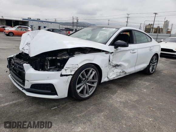 2019 Audi A5 Sportback Premium Plus with VIN WAUENCF53KA077435, listed as a Copart auction lot 55863653 with 32,259 mi miles. Bid and sale history available at carsss.com. Image 1.