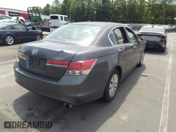 2011 Honda Accord LX with VIN 1HGCP2F34BA125054, listed as a IAAI auction lot 42303465 with 206,333 mi miles and . Bid and sale history available at DreamBid. Image 4.