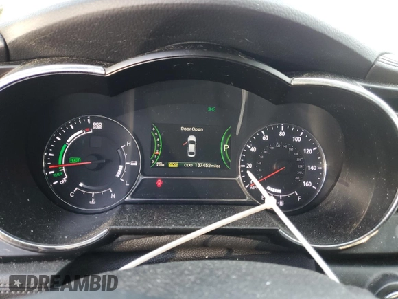 2013 Kia Optima Hybrid EX with VIN KNAGM4AD4D5054421, listed as a Copart auction lot 50776945 with 137,452 mi miles and Salvage Title. Bid and sale history available at carsss.com. Image 9.