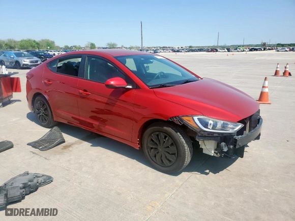 2017 Hyundai Elantra SE with VIN KMHD74LF2HU329464, listed as a Copart auction lot 51160945 with 66,382 mi miles and Salvage Title. Bid and sale history available at carsss.com. Image 4.
