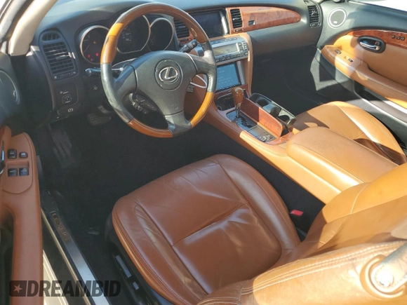 2005 Lexus SC with VIN JTHFN48Y550062870, listed as a Copart auction lot 52854375 with 135,784 mi miles and Salvage Title. Bid and sale history available at carsss.com. Image 8.