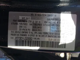 2018 Mazda CX-9 Grand Touring with VIN JM3TCBDYXJ0208962, listed as a IAAI auction lot 42629720 with 123,929 mi miles and . Bid and sale history available at DreamBid. Image 9.