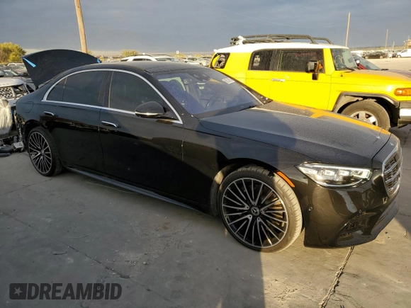 2022 Mercedes-Benz S 580 with VIN W1K6G7GB2NA122680, listed as a Copart auction lot 66226862 with 7,547 mi miles and . Bid and sale history available at DreamBid. Image 4.