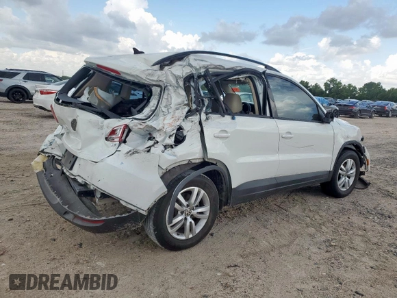 2017 Volkswagen Tiguan S with VIN WVGAV7AX4HW509023, listed as a Copart auction lot 63181405 with 114,006 mi miles and Salvage title. Bid and sale history available at DreamBid. Image 3.