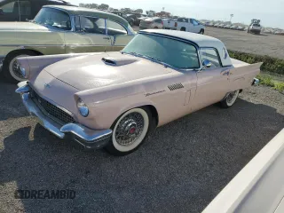 1957 Ford Thunderbird with VIN D7FH309658, listed as a Copart auction lot 75299494 with 50,865 mi miles and Salvage Title. Bid and sale history available at DreamBid. Image 1.