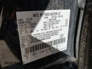 2022 Ford Mustang Mach-E Select с VIN 3FMTK1SS5NMA38545, выставлен на аукционе IAAI как лот 42546256 с пробегом 48 472 миль миль и . История ставок и продаж доступна на DreamBid. Изображение 9.