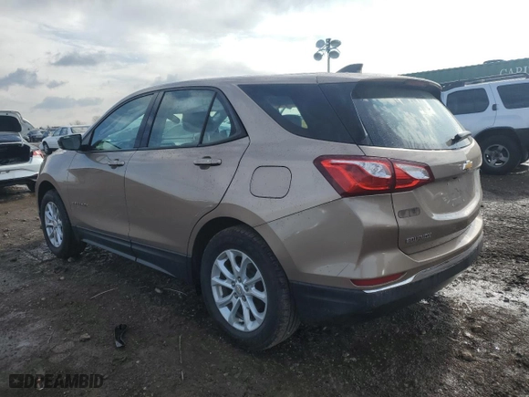 2018 Chevrolet Equinox LS with VIN 2GNAXHEV4J6343302, listed as a Copart auction lot 43872525 with 48,286 mi miles and Salvage Title. Bid and sale history available at carsss.com. Image 2.