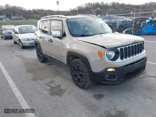 2016 Jeep Renegade Limited with VIN ZACCJADTXGPC74363, listed as a IAAI auction lot 41827735 with 105,446 mi miles. Bid and sale history available at carsss.com. Image 1.