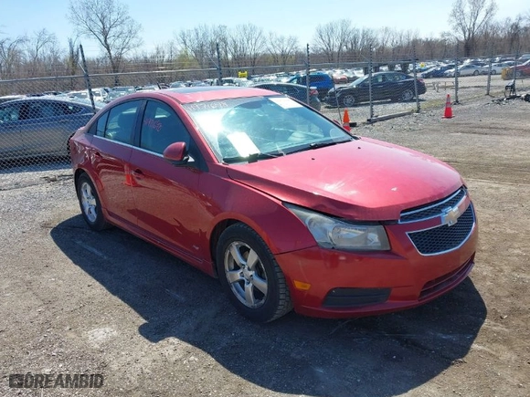 2011 Chevrolet Cruze LT w/2LT with VIN 1G1PG5S90B7228067, listed as a IAAI auction lot 41971698 with 190,123 mi miles. Bid and sale history available at carsss.com. Image 1.