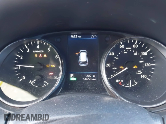 2019 Nissan Rogue SV with VIN KNMAT2MT7KP522209, listed as a IAAI auction lot 41481204 with 54,658 mi miles. Bid and sale history available at carsss.com. Image 7.