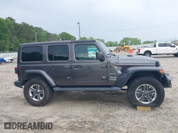 2018 Jeep Wrangler Unlimited Sahara with VIN 1C4HJXEN8JW303023, listed as a IAAI auction lot 42138631 with 72,463 mi miles and . Bid and sale history available at DreamBid. Image 13.