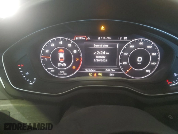 2018 Audi A5 Sportback Premium Plus with VIN WAUBNCF54JA112002, listed as a Copart auction lot 42905344 with 63,822 mi miles. Bid and sale history available at carsss.com. Image 9.