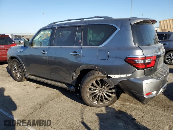 2023 Nissan Armada Platinum with VIN JN8AY2DBXP9834663, listed as a Copart auction lot 76820774 with 17,789 mi miles and Salvage Title. Bid and sale history available at carsss.com. Image 2.